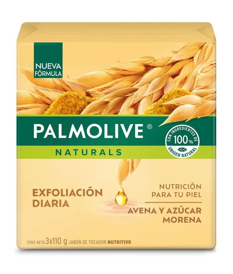 Jabón Palmolive 3 x 110 grs exfoliación diaria