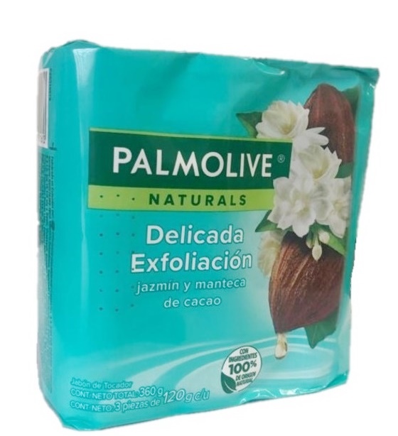 Jabón Palmolive 3 x 120 grs delicada exfoliación