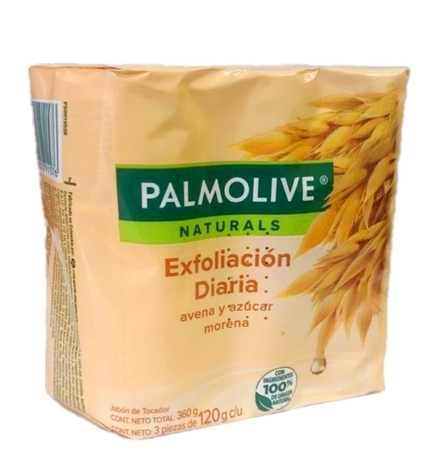 Jabón Palmolive 3x120 grs exfoliación diaria