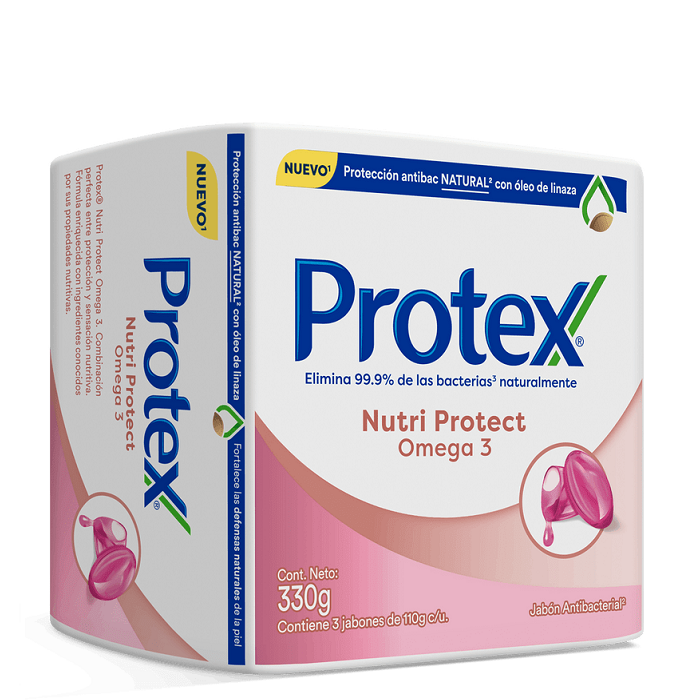 Jabón Protex 3 x 110 grs nutri protect omega 3