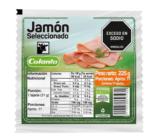 Jamón Colanta 225 grs seleccionado