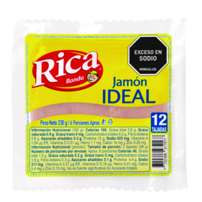 Jamón ideal Rica 230 grs