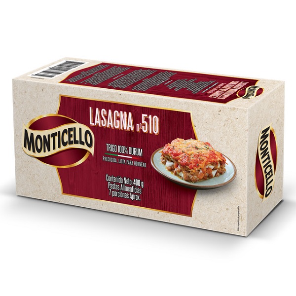 Lasagna Monticello 400 grs precocida