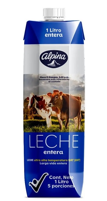 Leche Alpina 1000 ml entera caja