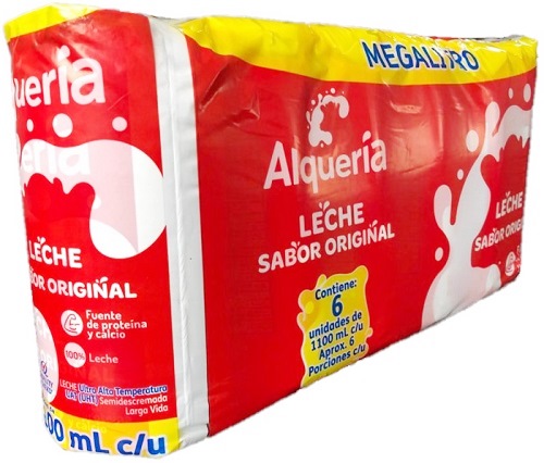 Leche Alquería 6 x 1100 ml sabor original