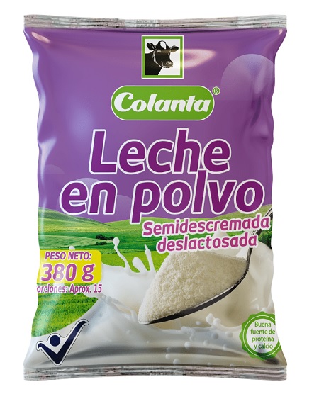 Leche Colanta 380 grs semi deslactosada