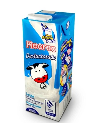 Leche El Recreo 900 ml deslactosada tetrapack