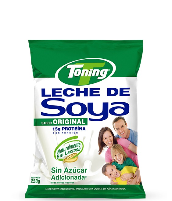 Leche soya Toning 250 grs original sin azúcar adicionada