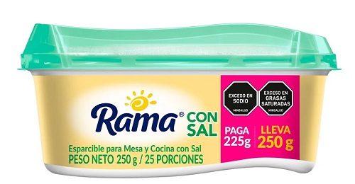 Margarina Rama 250 grs pague 225 lleva 250 con sal