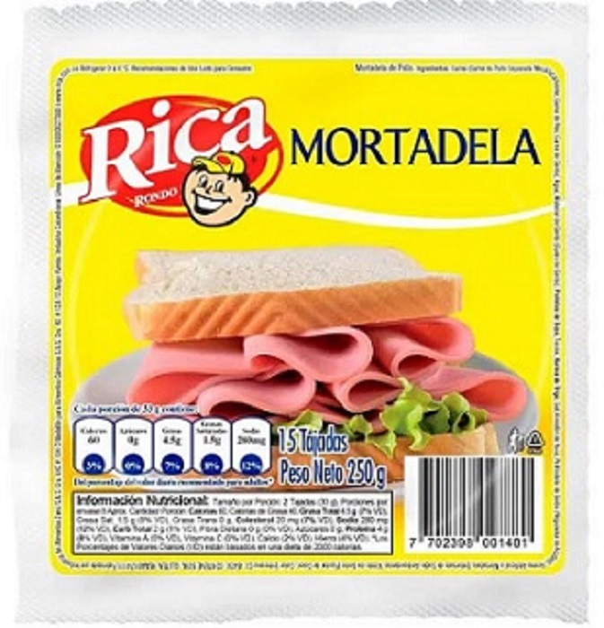 Mortadela Rica 250 grs