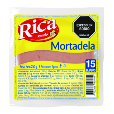 Mortadela Rica 250 grs