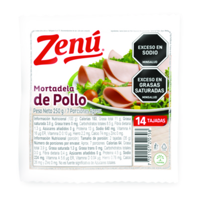 Mortadela Zenú 250 grs pollo