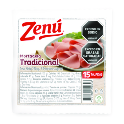 Mortadela Zenú 250 grs tradicional