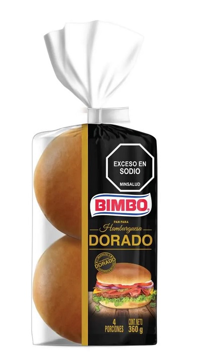 Pan Bimbo 360 grs hamburguesa dorado