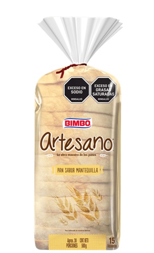 Pan Bimbo 500 grs artesano mantequilla
