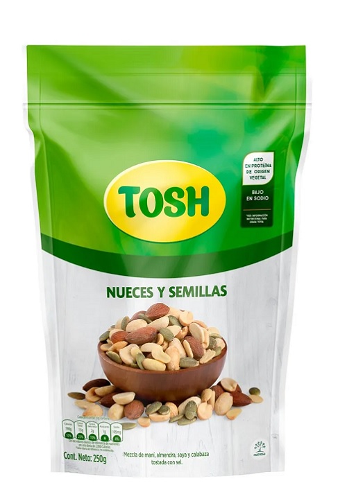 Pasabocas Tosh 250 grs nueces y semillas