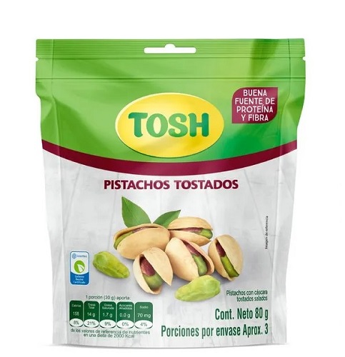 Pasabocas Tosh 80 grs pistacho