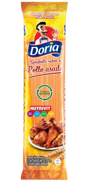 Pasta Doria 250 grs Spaghetti Pollo asado