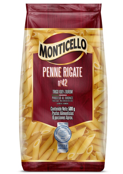 Pasta Monticello 500 grs Penne Rigate