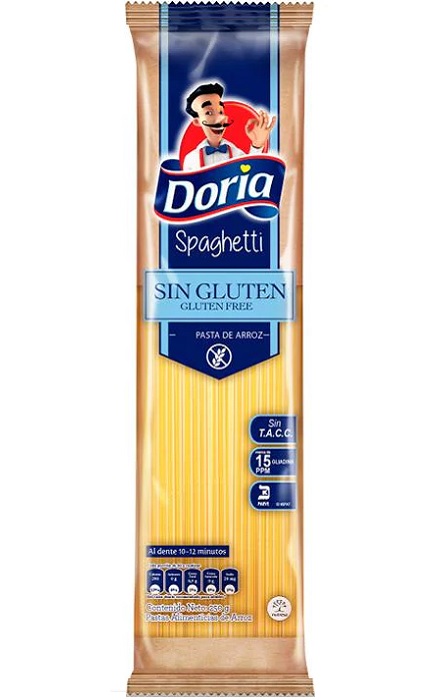 Pasta Doria 250 grs spaguetti sin gluten