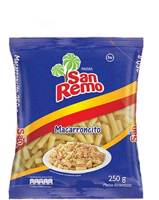Pasta San Remo 250 grs macarroncito