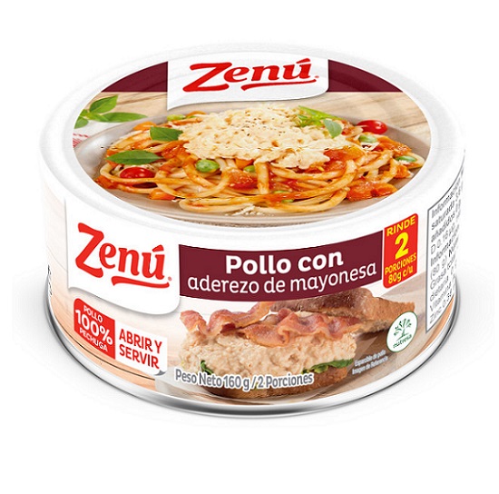 Pollo Zenú 160 grs con aderezo de mayonesa
