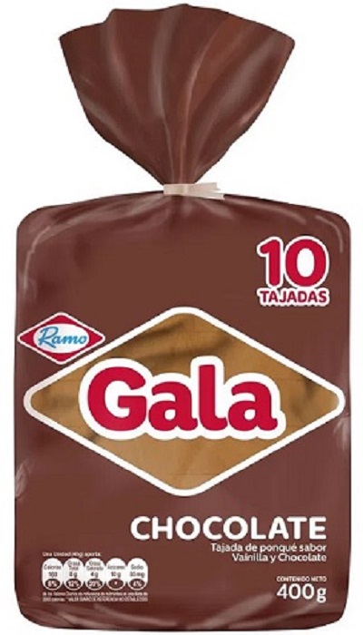 Ponque Gala Ramo 400 grs chocolate tajado