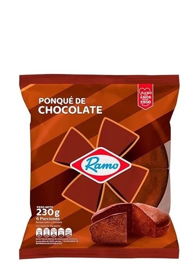 Ponque Ramo chocolate 230 grs