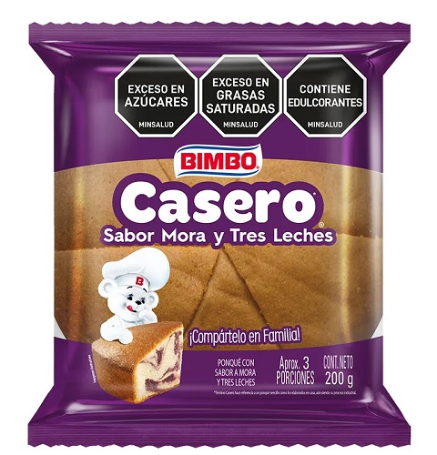 Ponqué Bimbo 200 grs moratres leches