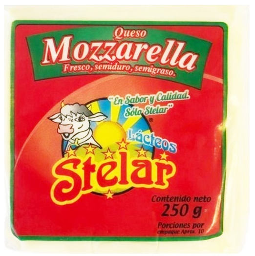 Queso Stelar 250 grs mozzarella tajado