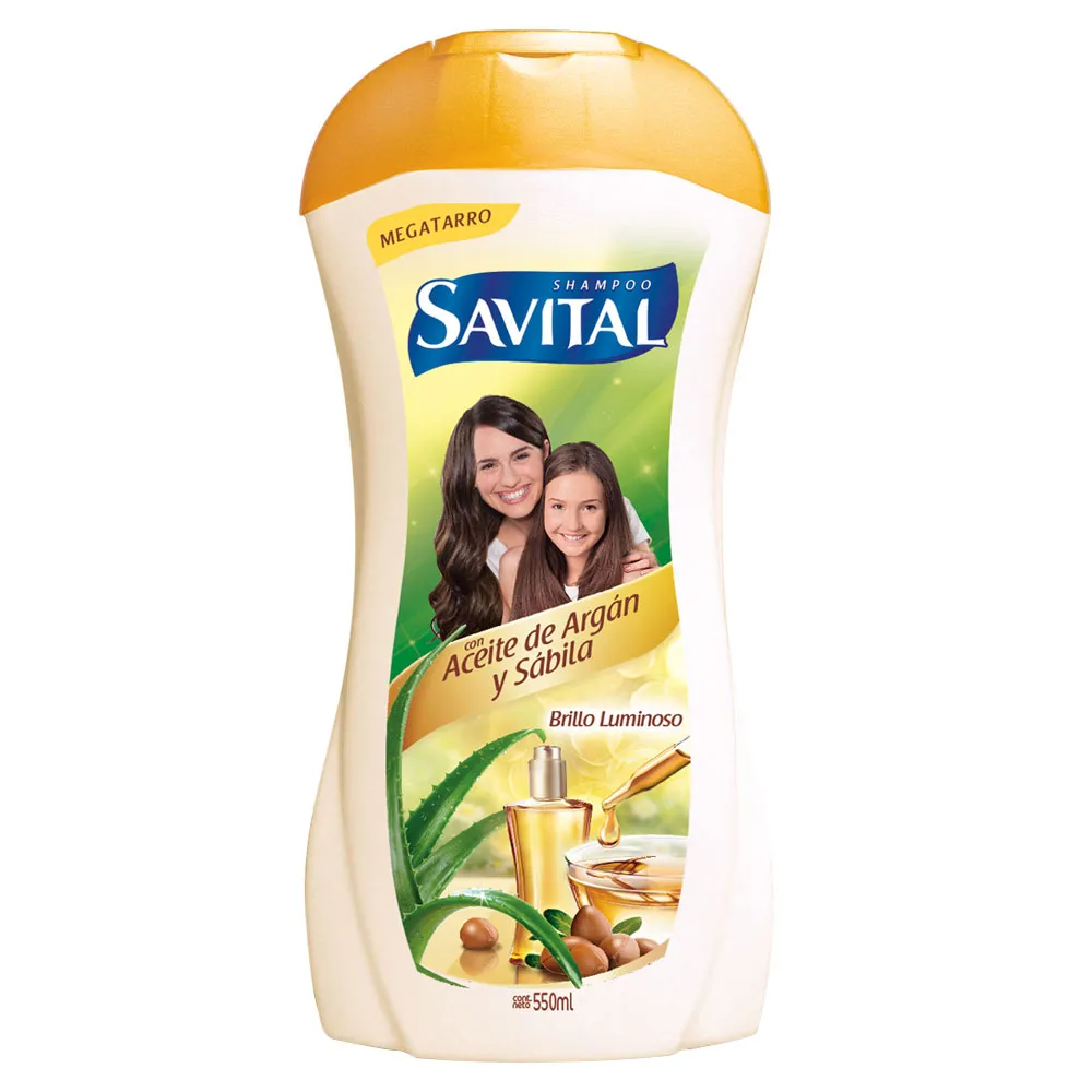 Shampoo Savital 550 ml aceite argán y sábila