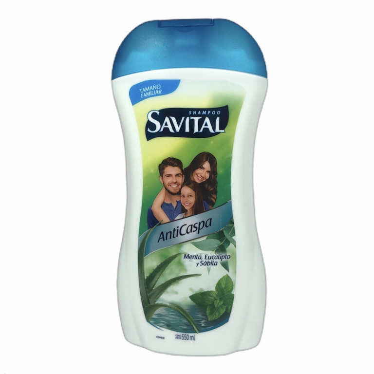 Shampoo Savital 550 ml anticaspa menta eucalipto y sábila