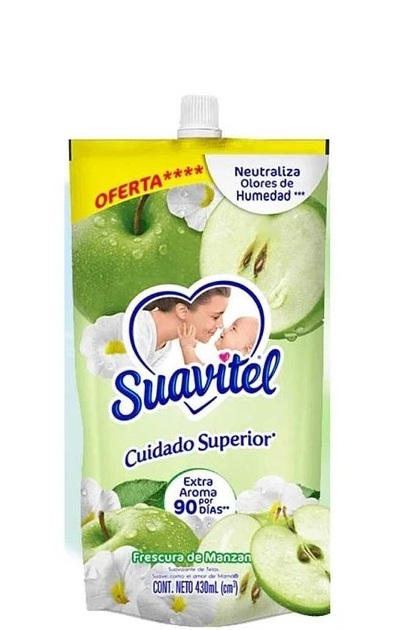 Suavizante Suavitel 430 ml Frescura de manzana doypack