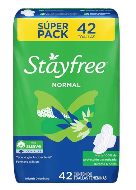 Toalla higiénica Stayfree 42 und normal jumbo pack