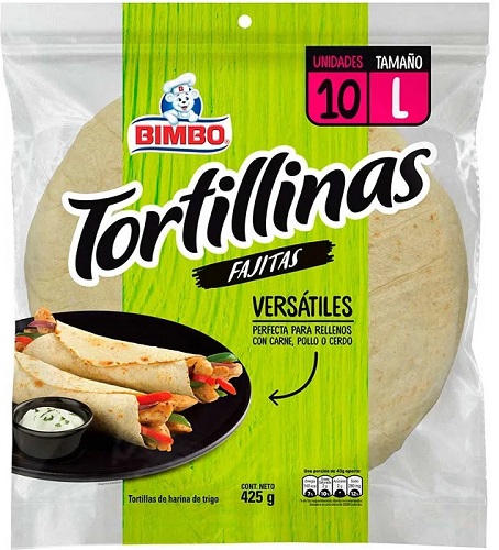 Tortillas Bimbo 10 und fajitas l