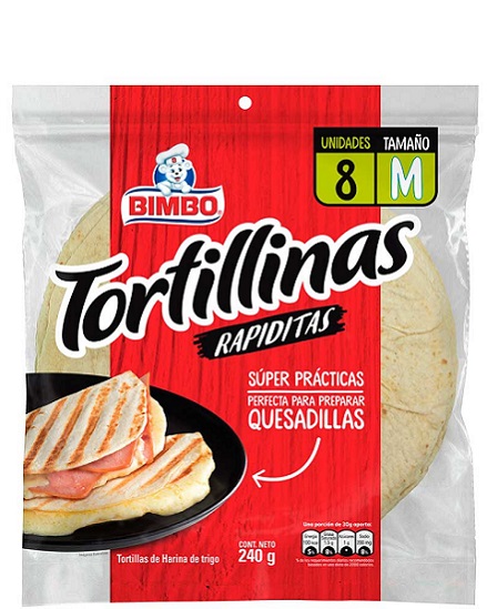 Tortillas Bimbo 8 und tradicional blancas m