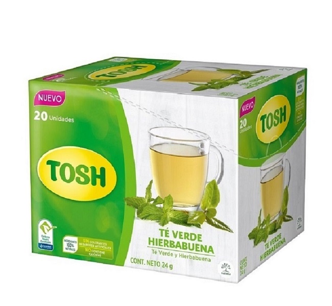 Té Tosh 20 bolsas verde hierbabuena