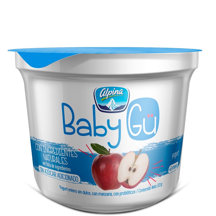 Yogurt Alpina 113 grs Baby sabor manzana con probióticos