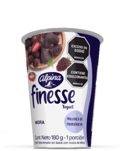 Yogurt Alpina 180 grs Finesse mora nuevo