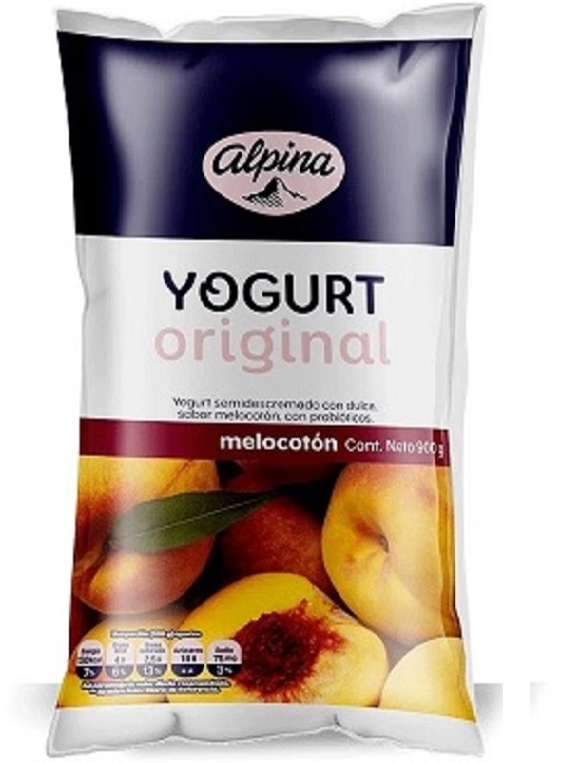 Yogurt Alpina 900 grs melocotón