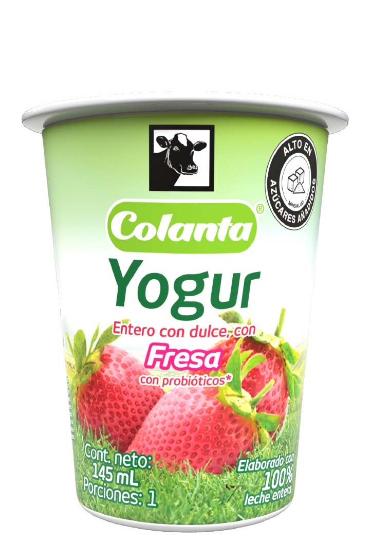 Yogurt Colanta 145 ml fresa con probióticos vaso
