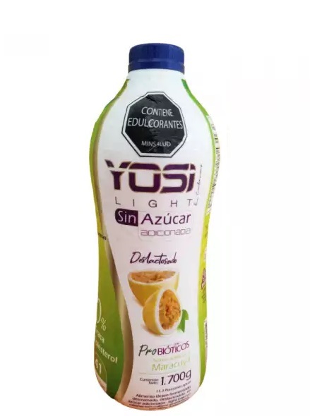 Yogurt Yosi 1700 grs light maracuyá sin azúcar deslactosada