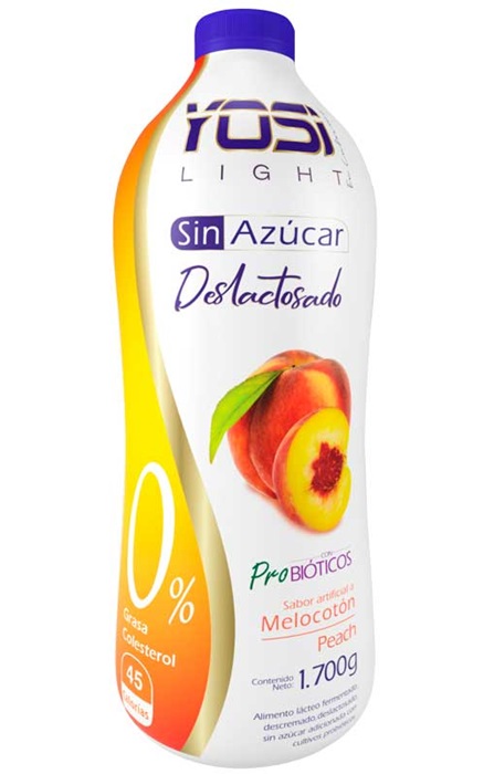 Yogurt Yosi 1700 grs light melocotón sin azúcar deslactosada