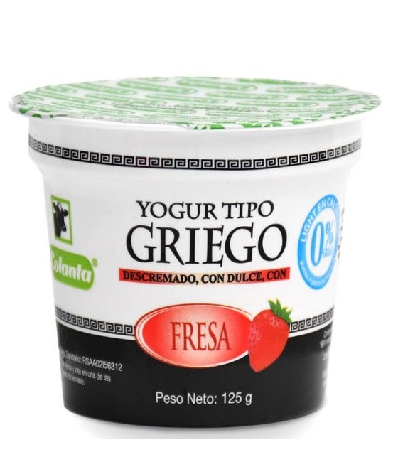 Yogurt griego Colanta 125 grs fresa